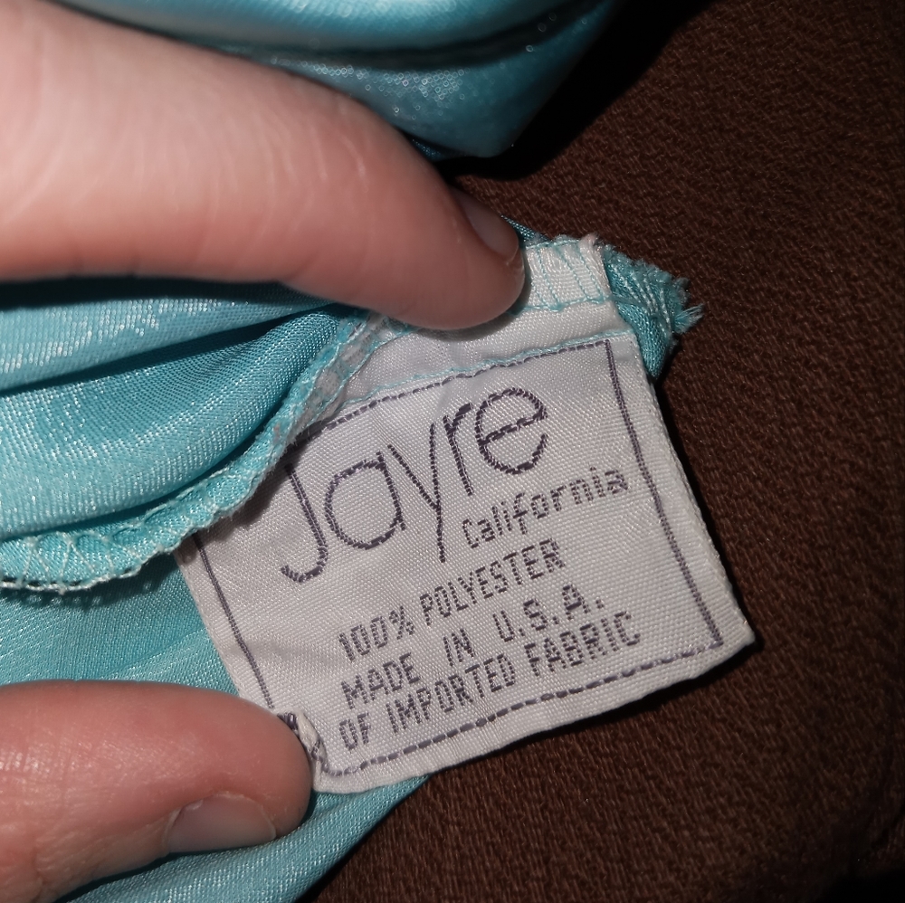 Vintage Jayre pastel blue satin slip dress size small - Picture 4 of 6